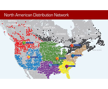 North American distribution network
